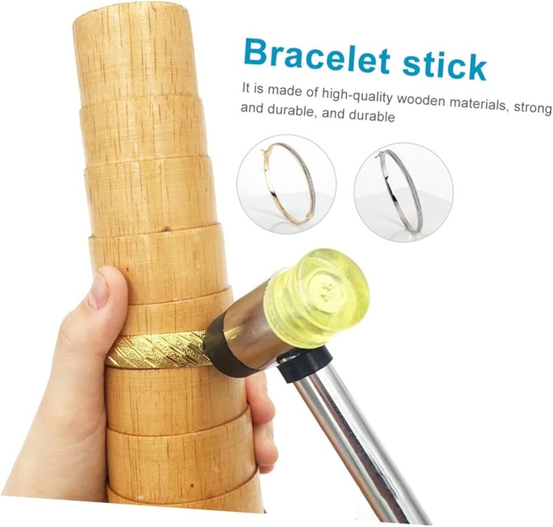 قضيب أساور الخشب الصلب المستدير أداة صنع المجوهرات DIY لتشكيل وتحديد حجم وإصلاح الأساور - Image 2